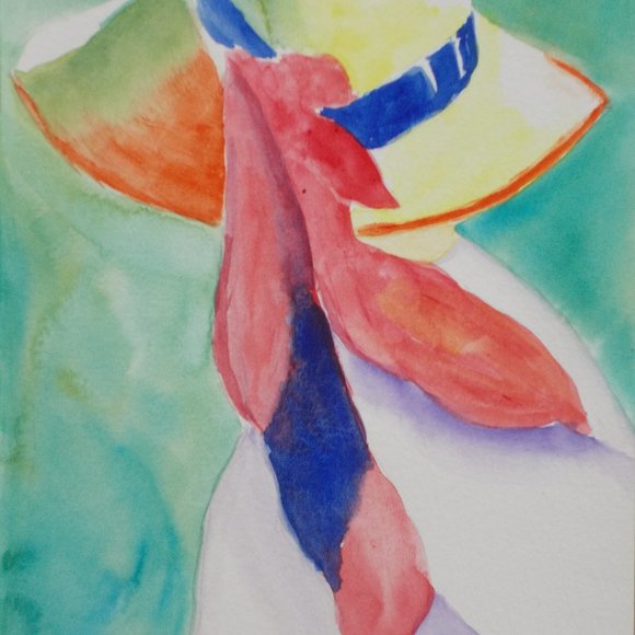 unbranded Other - "Beach Time" impressionistic watercolor, 7"x10"